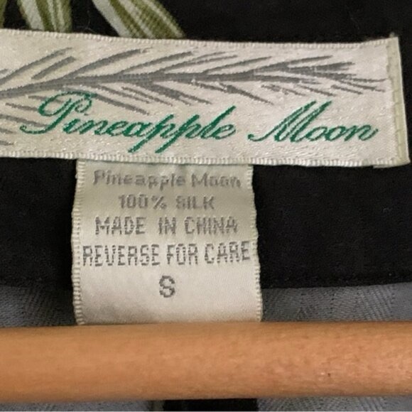 Pineapple  Moon Vintage Silk Blouse - Picture 5 of 5